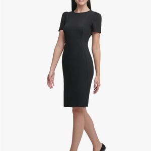NWT Calvin Klein Classic Black Knee Length Dress
